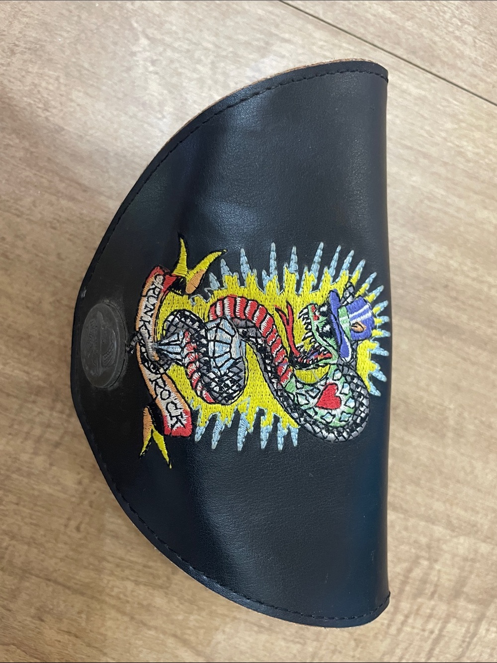 Ed Hardy Black And Embroidered Vintage Eyeglasses Case. Good Condition.
